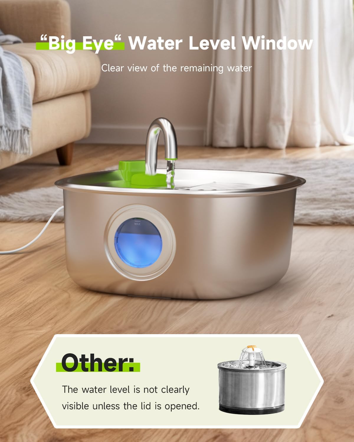 Dog Water Fountain Stainless Steel