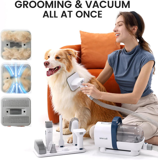 Pet Grooming Vacuum with Pet Clipper Nail Grinder