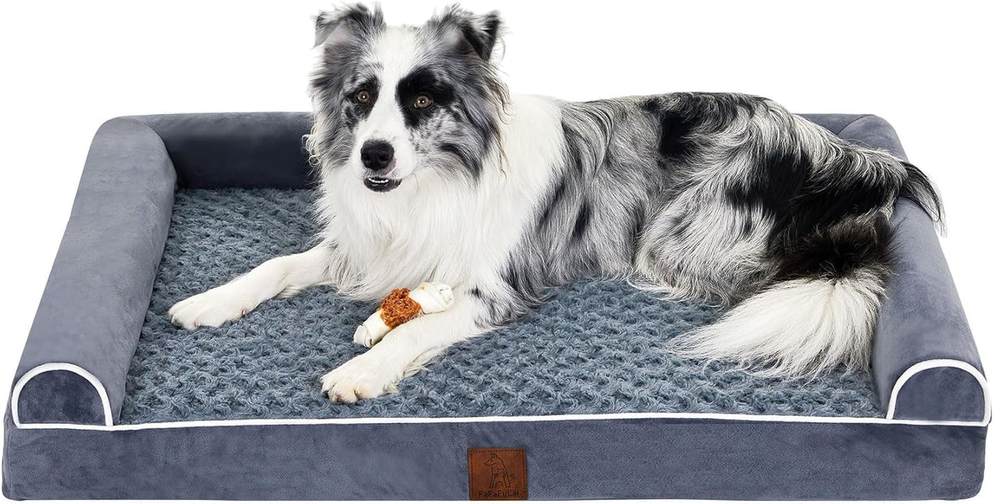 Orthopedic Dog Bed for Large Dogs, Waterproof Dog beds with Washable Removable Cover