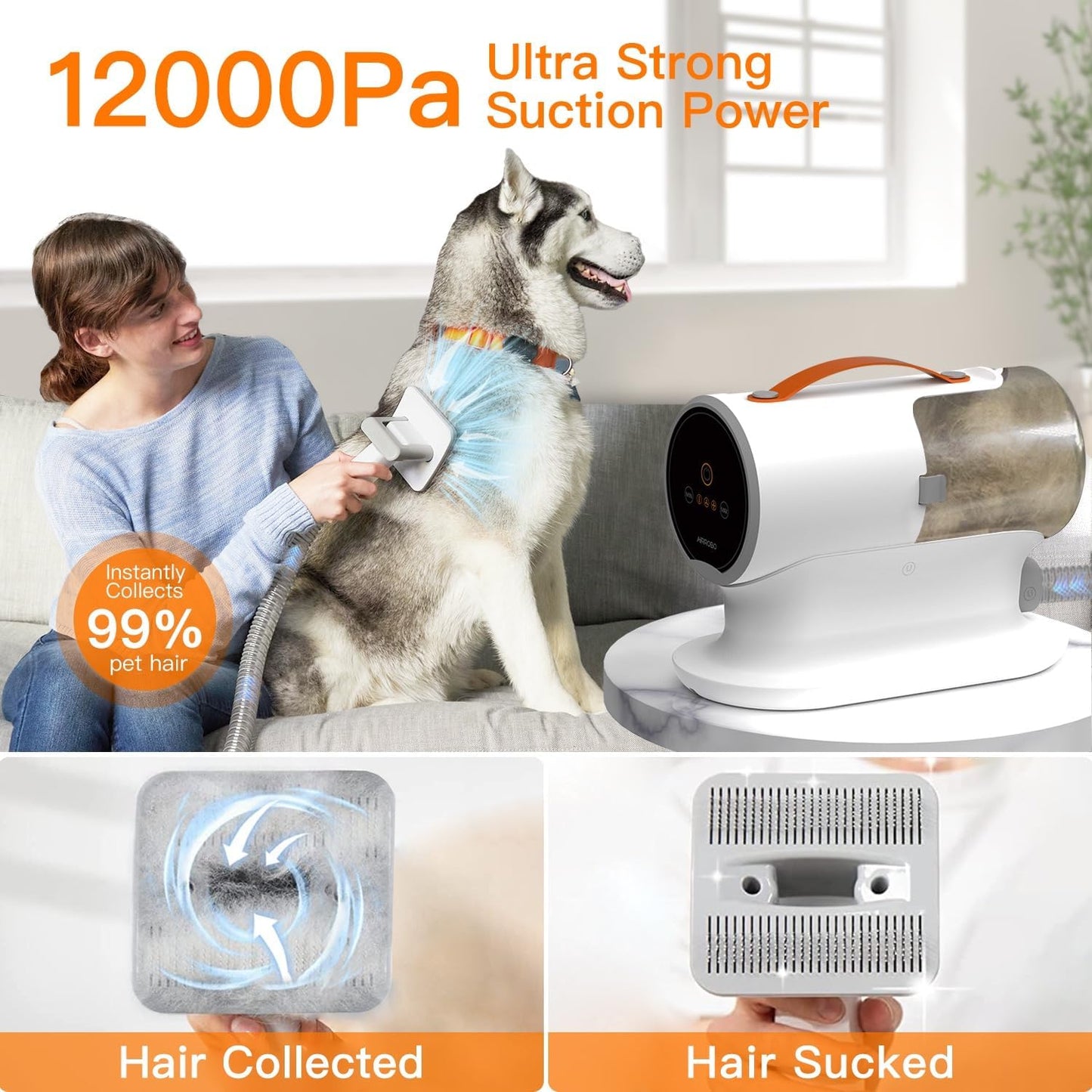 AIRROBO Dog Grooming Vacuum PG100