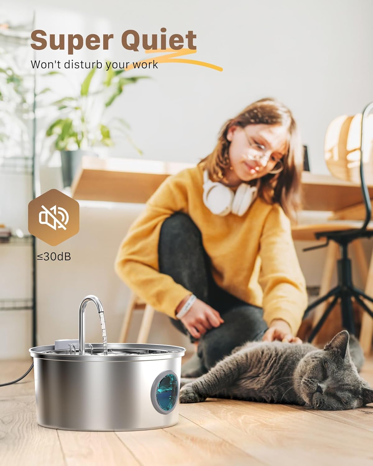 Cat Water Fountain Stainless Steel