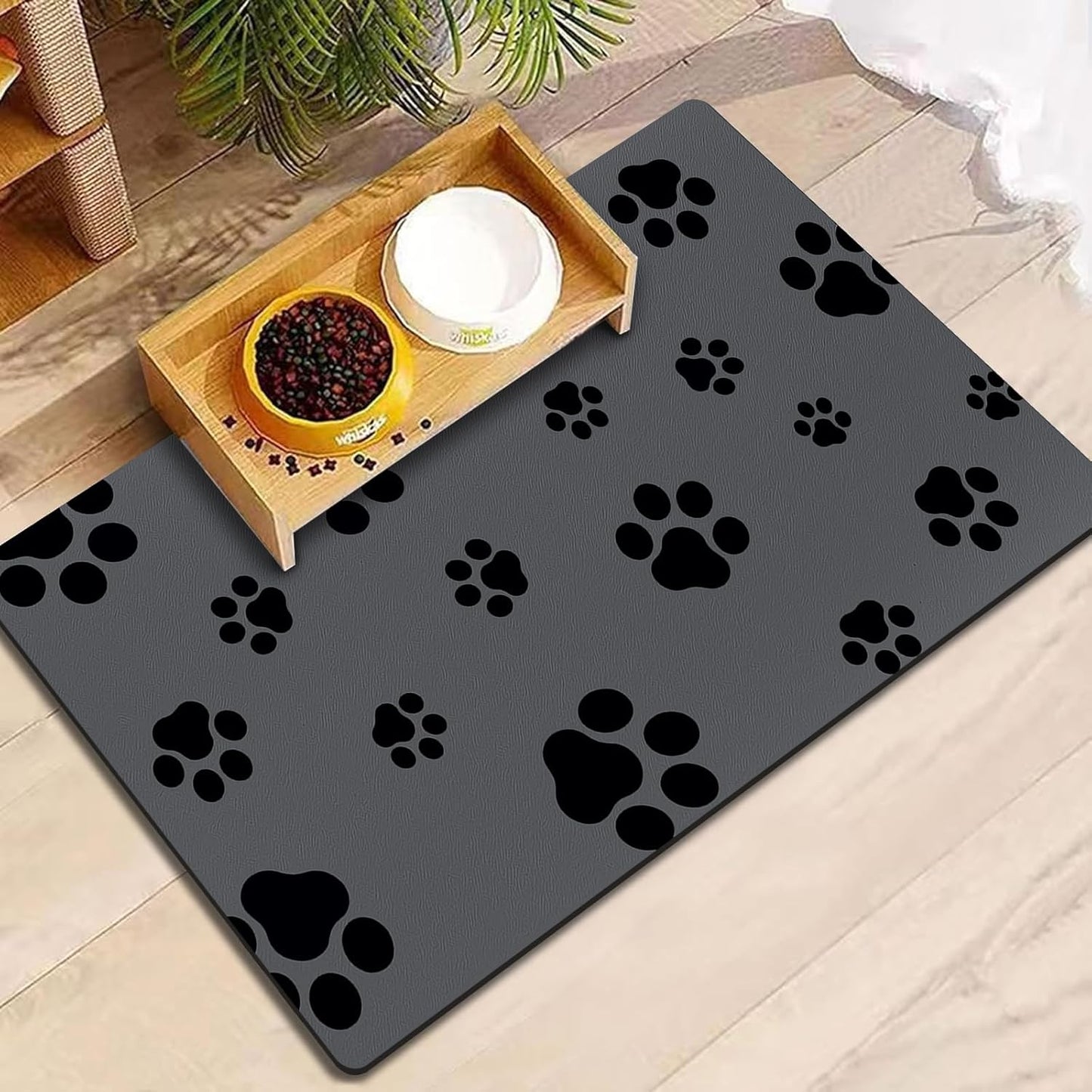 18"×30" Dog Food Mat-Absorbent Dog Mat for Food and Water