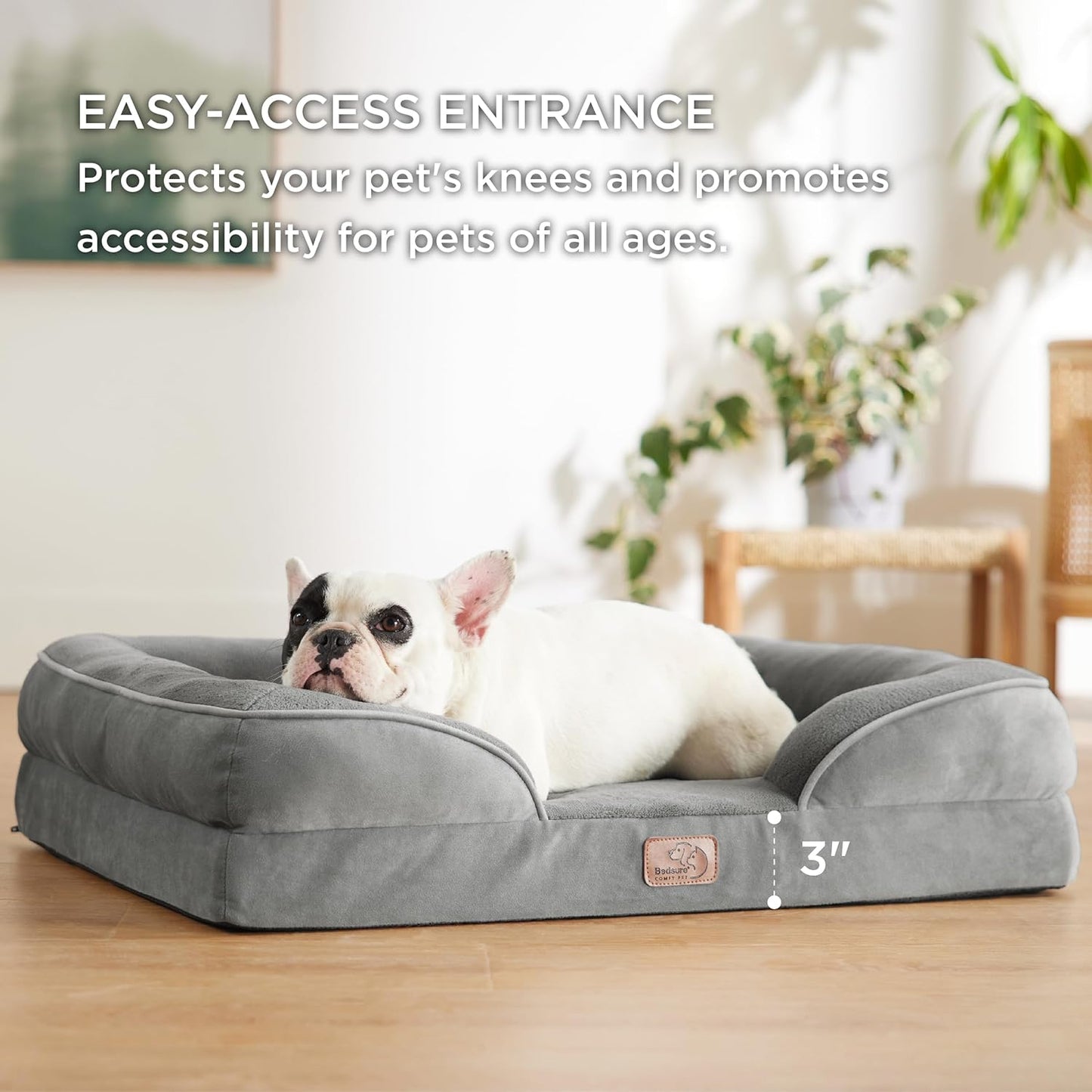 Bedsure Orthopedic Dog Bed for Medium Dogs