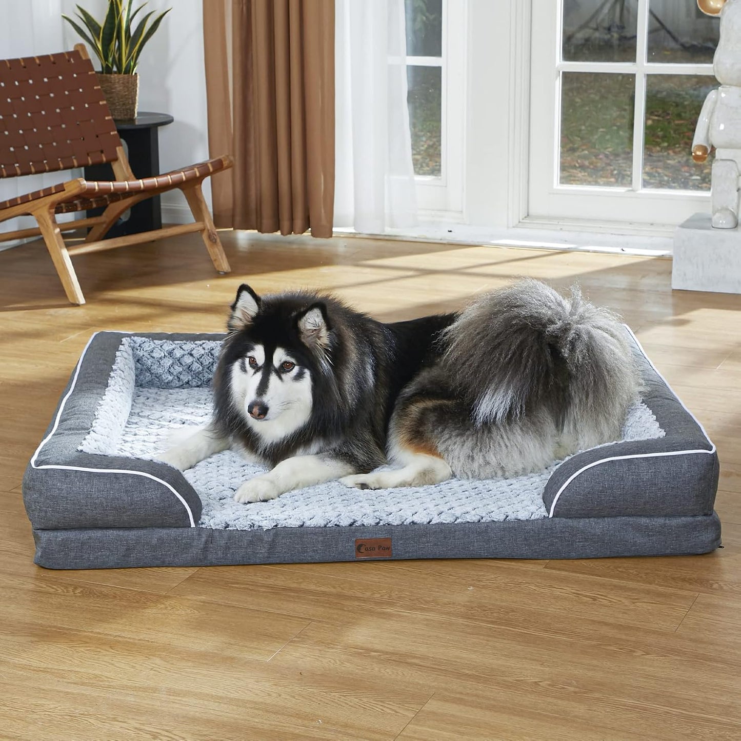 Memory Foam XL Dog Bed with Bolsters