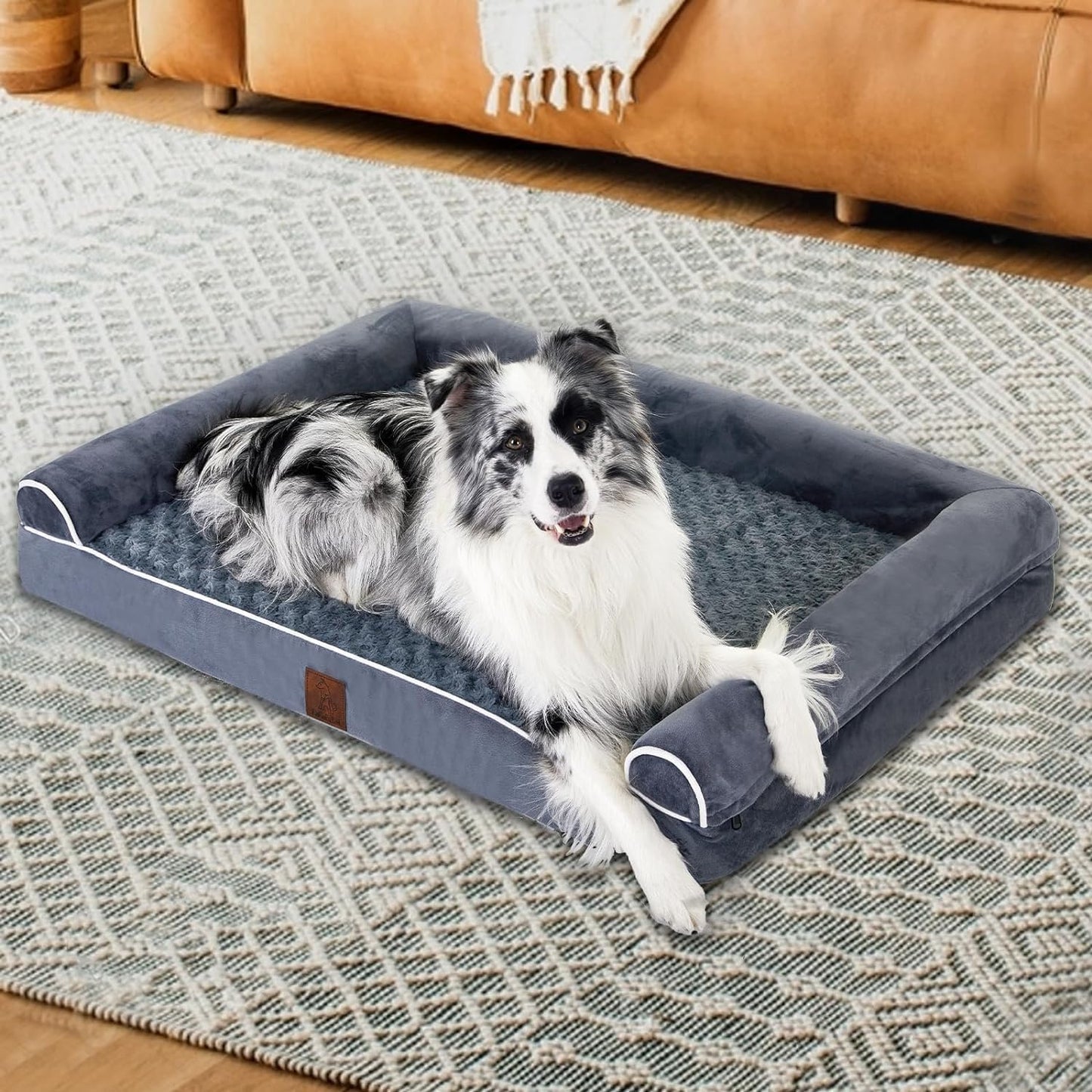 Orthopedic Dog Bed for Large Dogs, Waterproof Dog beds with Washable Removable Cover