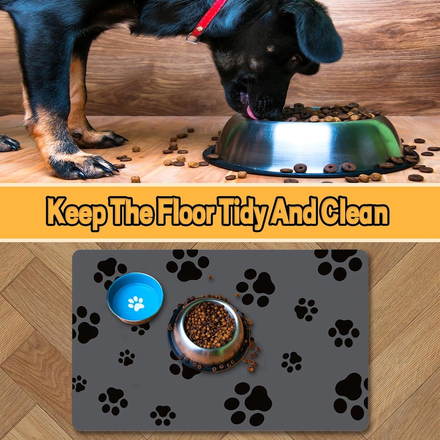 18"×30" Dog Food Mat-Absorbent Dog Mat for Food and Water